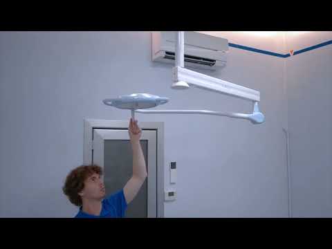 Lampada Scialitica PENTALED 28 su piantana a rotelle + batteria