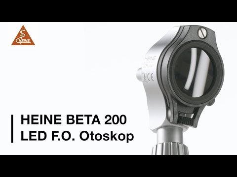 Otoscopio HEINE BETA 200 LED a F.O. 3,5 V - Manico ricaricabile BETA4 USB + Astuccio - B-141.28.388