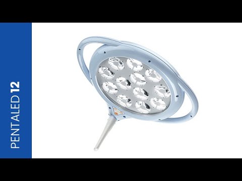 Lampada Scialitica PENTALED 12 su piantana con ruote