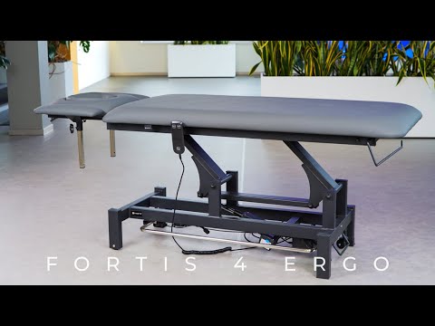 Lettino elettrico ad altezza variabile FORTIS 4 ERGO + Barra di controllo - Grigio Scuro