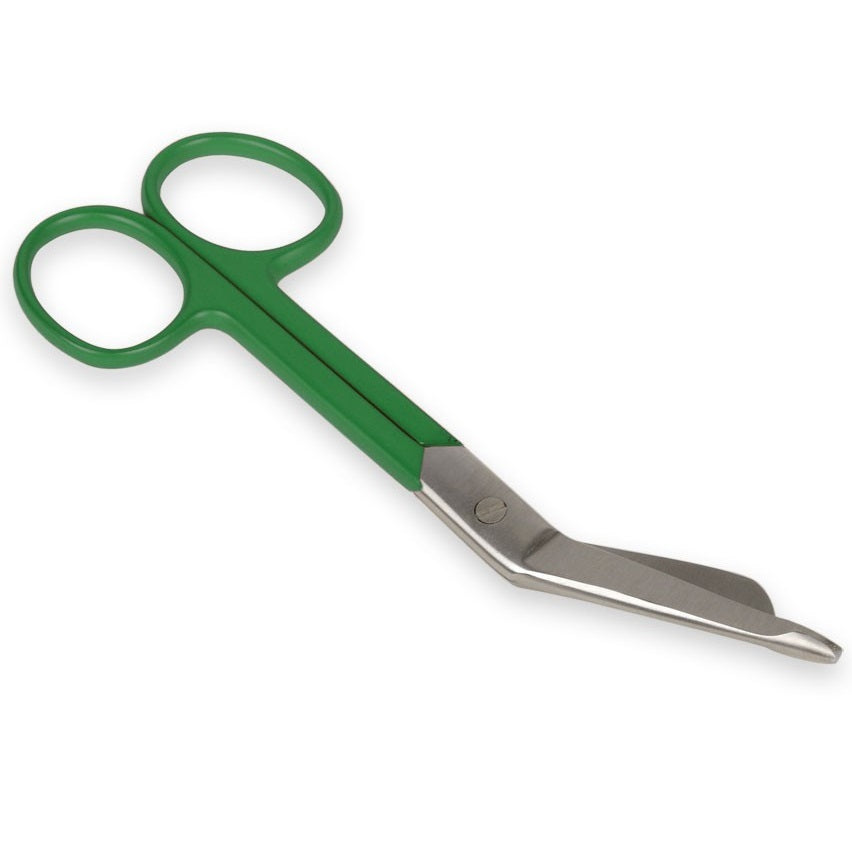 Forbici per bende - anelli verdi - 14 cm