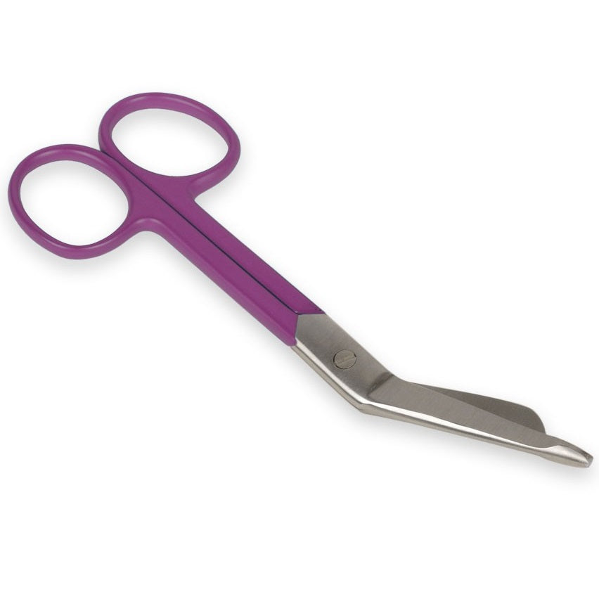 Forbici per bende - anelli viola - 14 cm