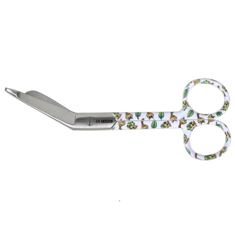 Forbici in acciaio Inox per bende cm 14 - Fantasia bruco