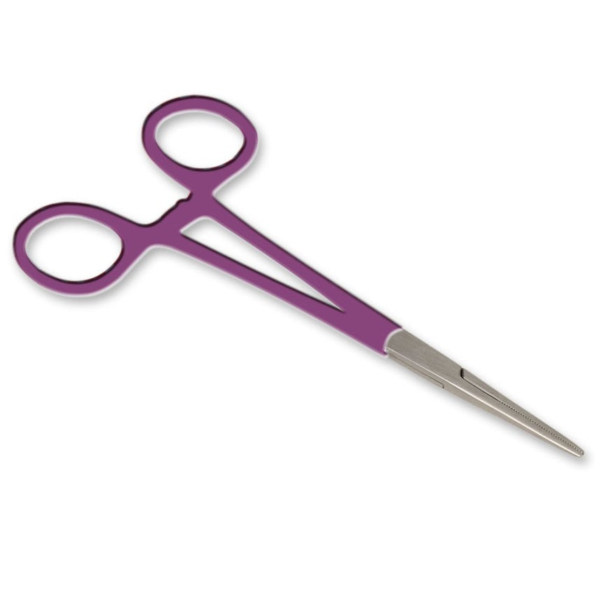 Pinza emostatica retta - anelli viola - 16 cm
