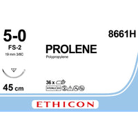 Sutura Ethicon PROLENE BLUE 8661H - 5-0, Ago 3/8 FS-2 mm 19 - Blu (conf. 36 pz.)
