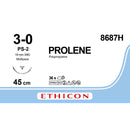 Sutura Ethicon PROLENE BLUE 8687H - 3-0, Ago 3/8 PS-2 mm 19 - Blu (conf. 36 pz.)