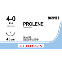 Sutura Ethicon PROLENE BLUE 8699H - 4-0, Ago 3/8 P-3 mm 13 - Blu (conf. 36 pz.)