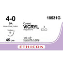 Sutura Ethicon VICRYL 18531G- 4-0, Ago Curva composta  DA Visi-Black mm 25 - Viola (conf. 12 pz.)