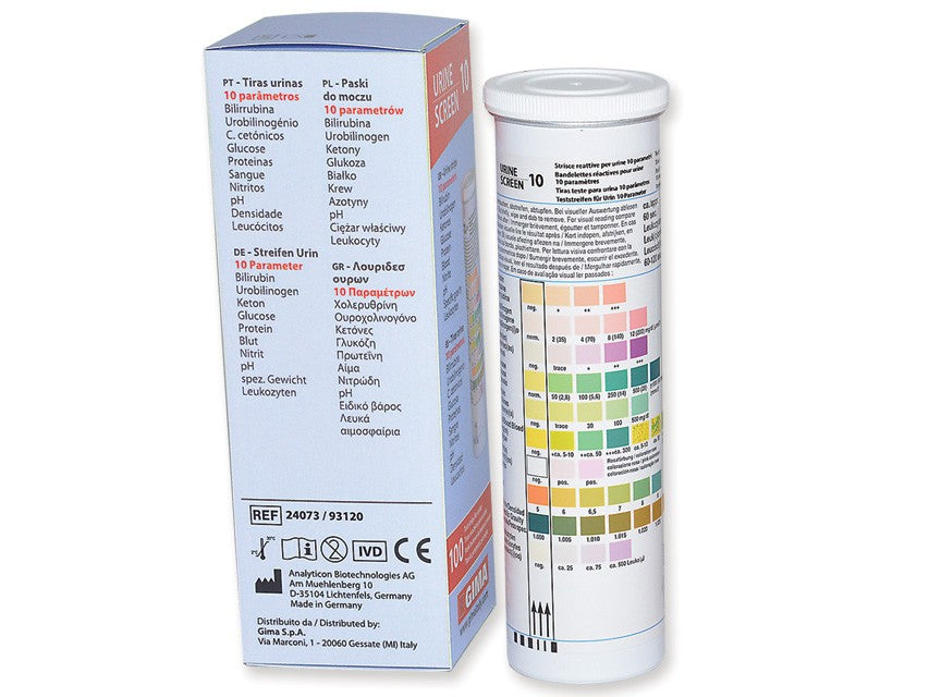 Strisce Urine GIMA 10 parametri in flacone (100 strisce)