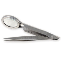 Pinza con lente ingrandimento 2x - 8 cm