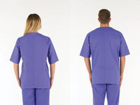 Casacca in cotone 100% GIMA - Indaco con scollo a V (Unisex)