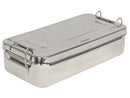 Scatola in acciaio Inox 25x12,5x4, 6cm - con manici