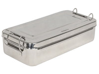 Scatola in acciaio Inox 25x12,5x4, 6cm - con manici