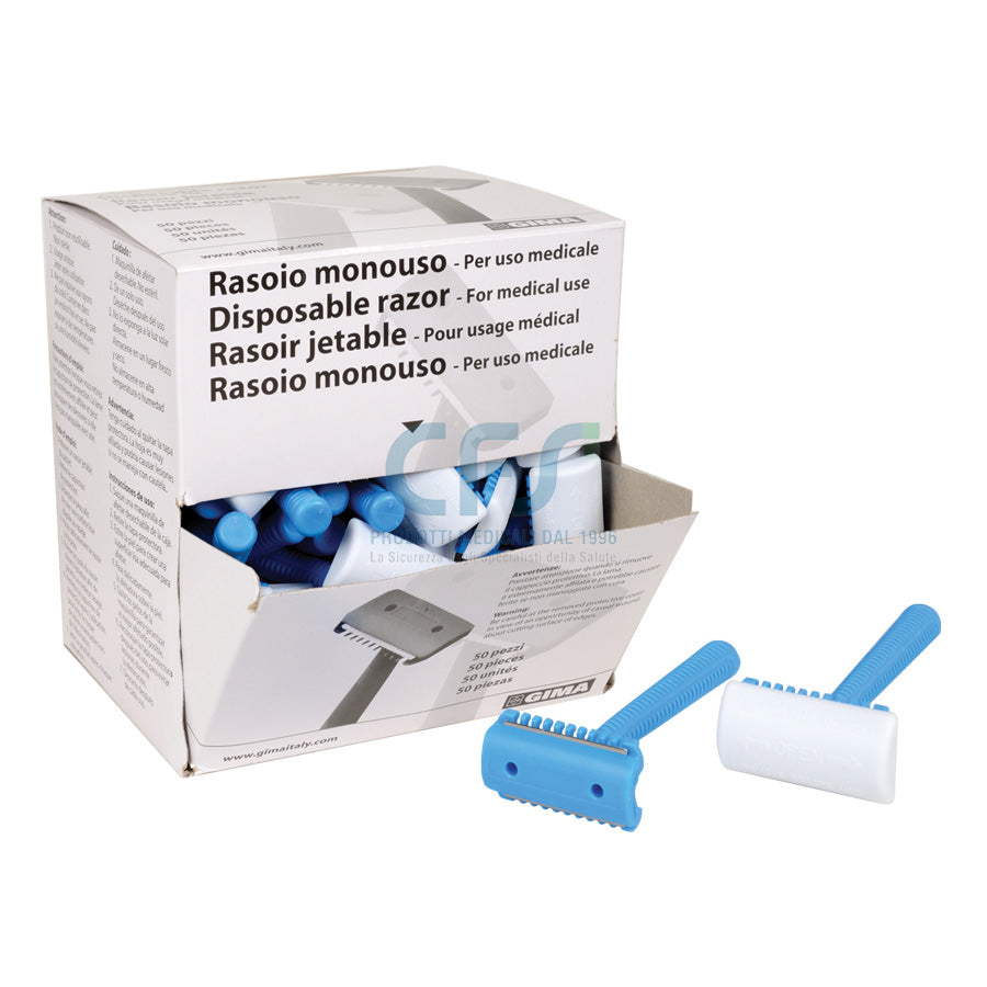 Rasoio per tricotomia monolama con pettine (conf. 50 pz)