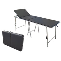 Lettino da visita pieghevole in acciaio cromato + Borsa