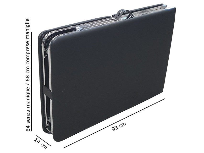 Lettino da visita pieghevole in acciaio cromato + Borsa