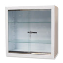 Armadio pensile 2 ante e ripiani in vetro