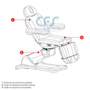 Poltrona multifunzionale NEFERTITI elettrica a 3 motori - Verde