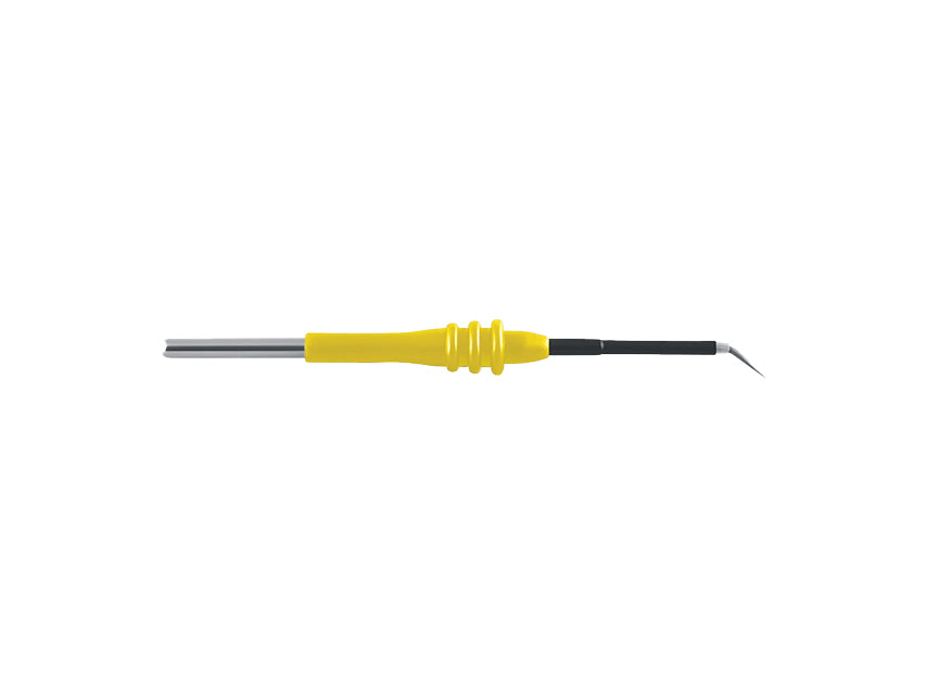 Elettrodo per elettrobisturi monouso ad ago in tungsteno - 7 cm - Angolato