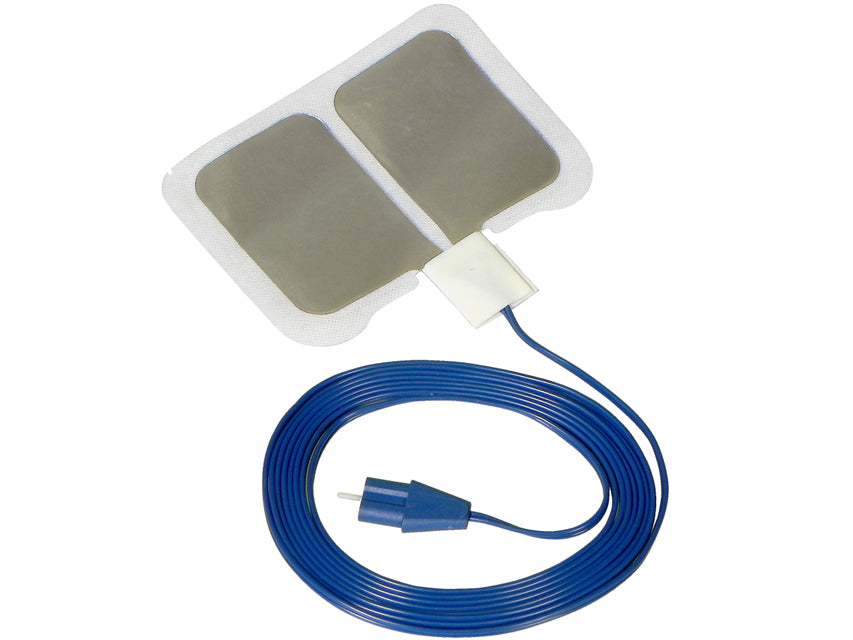Piastra neutra monouso con cavo 3 mt - adulti (conf. 25 pz.) - REM in TNT con gel solido - Valleylab