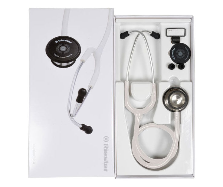 Fonendoscopio RIESTER Duplex 2.0 in acciaio - Bianco