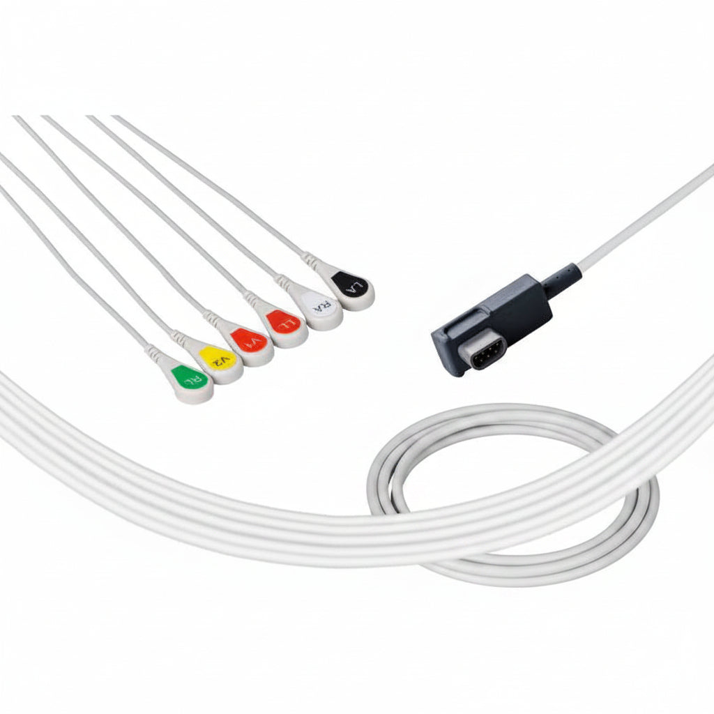 Cavo ECG 6 vie per Physio Control,bottone 26107S-I