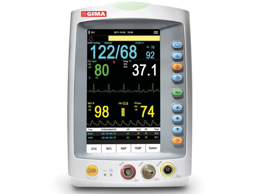 Monitor multiparametrico GIMA Vital Plus - SpO2, NIBP, ECG (7 deriv.) e TEMP
