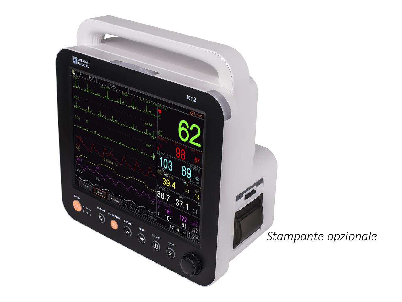 Monitor multiparametrico K12 ECG 5 der. – CFS Prodotti Medicali