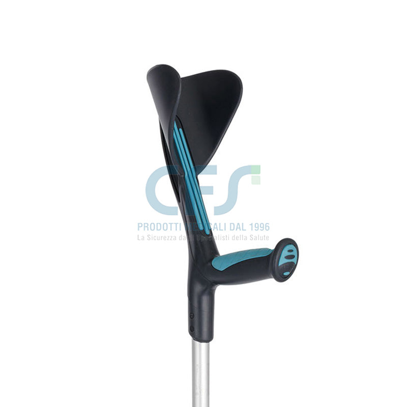 Coppia stampelle Advance - turchese/nero