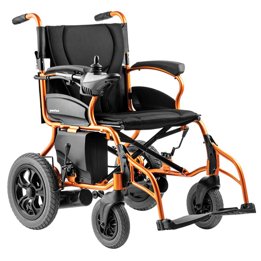 Carrozzina elettrica pieghevole Yuwell D130HL con ruote posteriori 30 cm