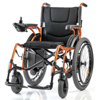 Carrozzina elettrica pieghevole Yuwell D130AL  con ruote posteriori 56 cm e corrimano