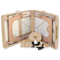 Lettino da massaggio in legno a 3 sezioni - Crema