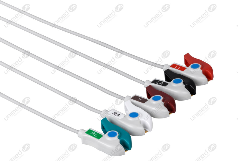 Set ECG 5 derivazioni per Datascope, pinz. DT5-90P-I