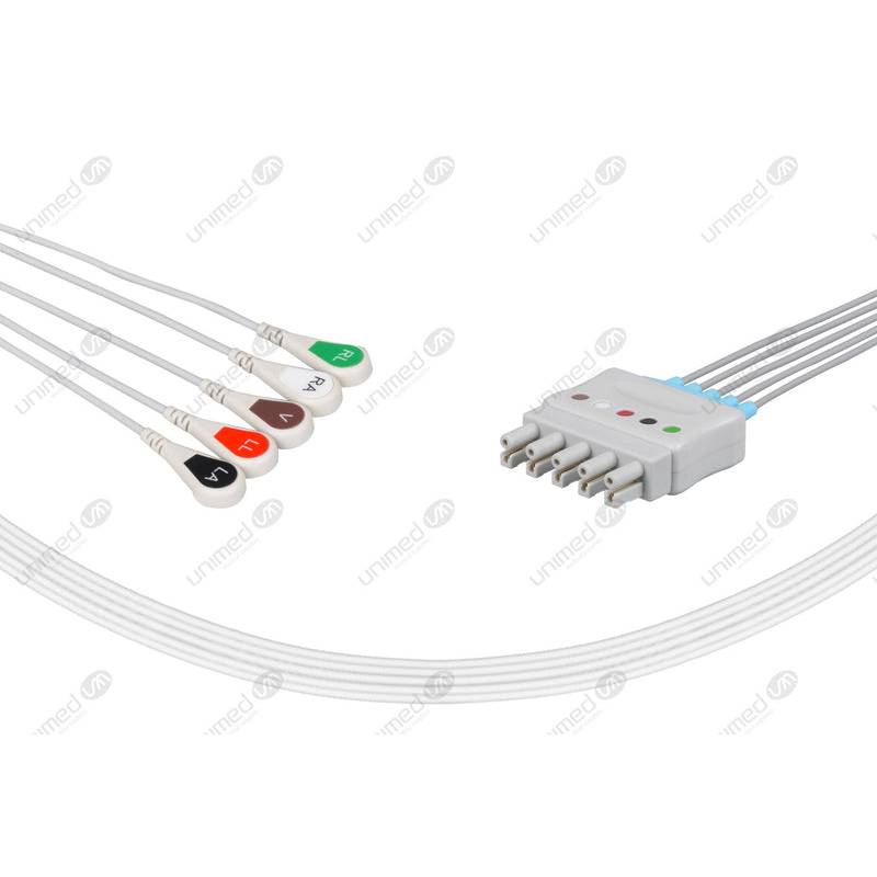 Set ECG 5 derivazioni per Mennen bott. IEC MN5-90S-I