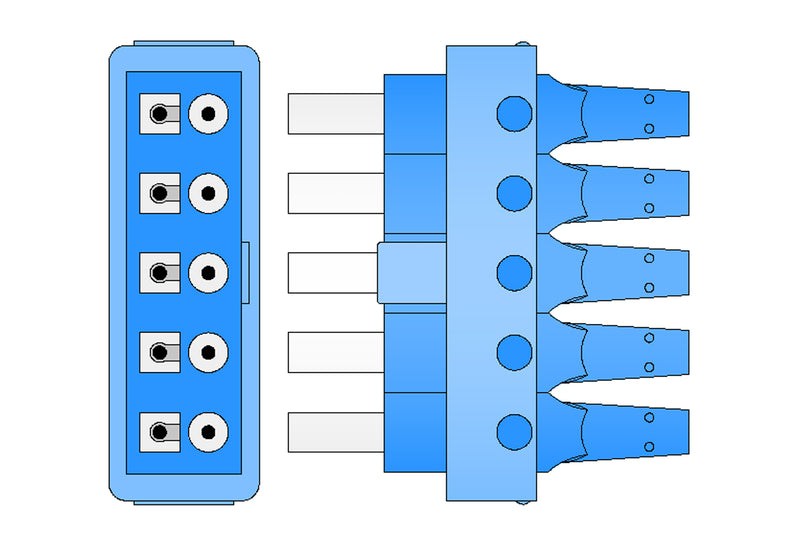 Set ECG 5 derivazioni per Philips pinzetta AAB5-90DP-I