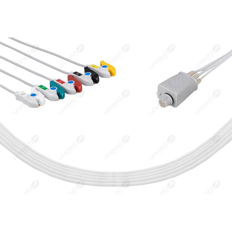 Set ECG 5 derivazioni per Fukuda, pinzetta FKD5-90P-I