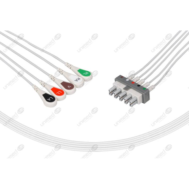 Set ECG 5 derivazioni x Philips bottoncino AAB5-90S-I