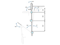 Lampada a luce fredda a 9 LED Primaled-Fix su piantana con ruote