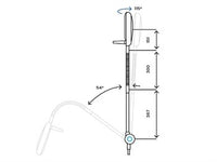 Lampada a luce fredda a 9 LED Primaled Flex su piantana con ruote