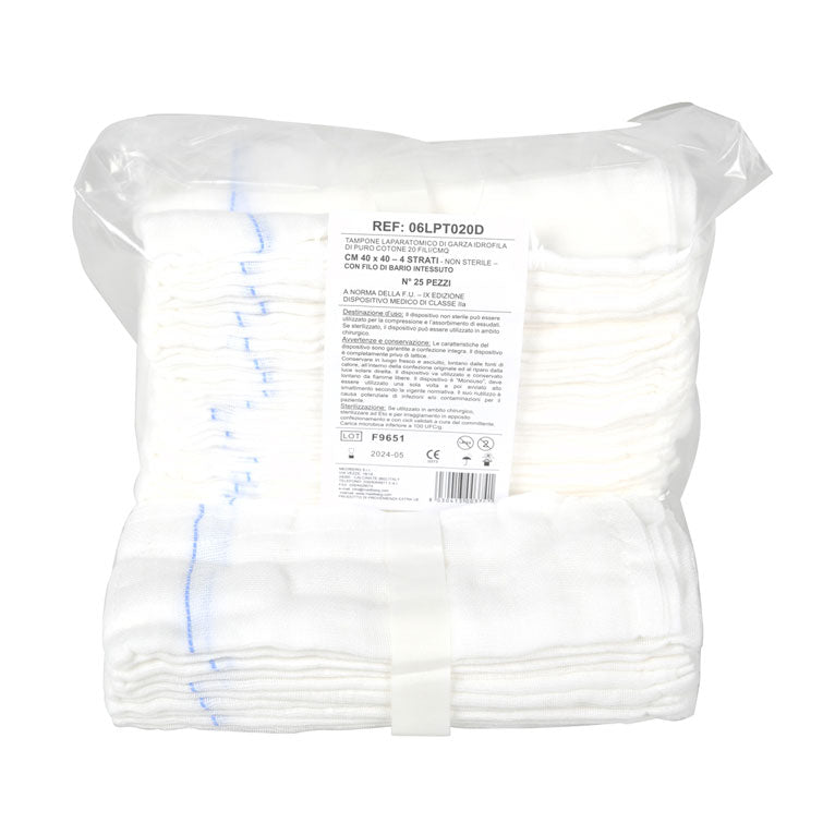 Garza laparatomica 40 x 40 - 4 veli (250 pz.)