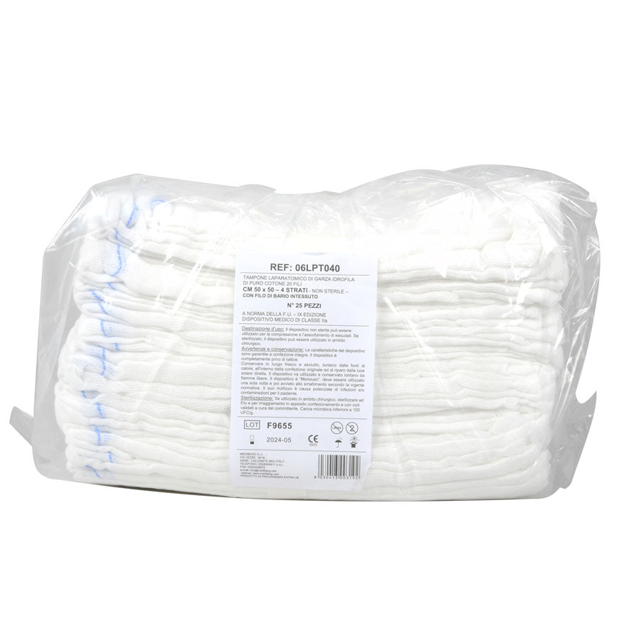 Garza laparatomica 50 x 50 - 4 veli (250 pz.)
