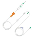 Deflussore B.Braun Infusomat Space Line: perforatore, segmento pompa e prolunga verso il paziente