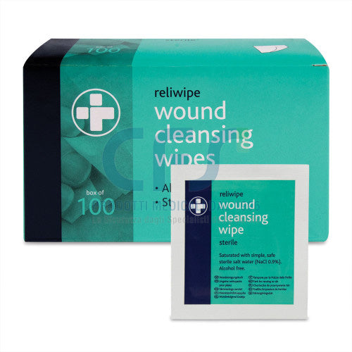 Reliwipe salviette umidificate detergenti saline sterili (conf. 100 pz)