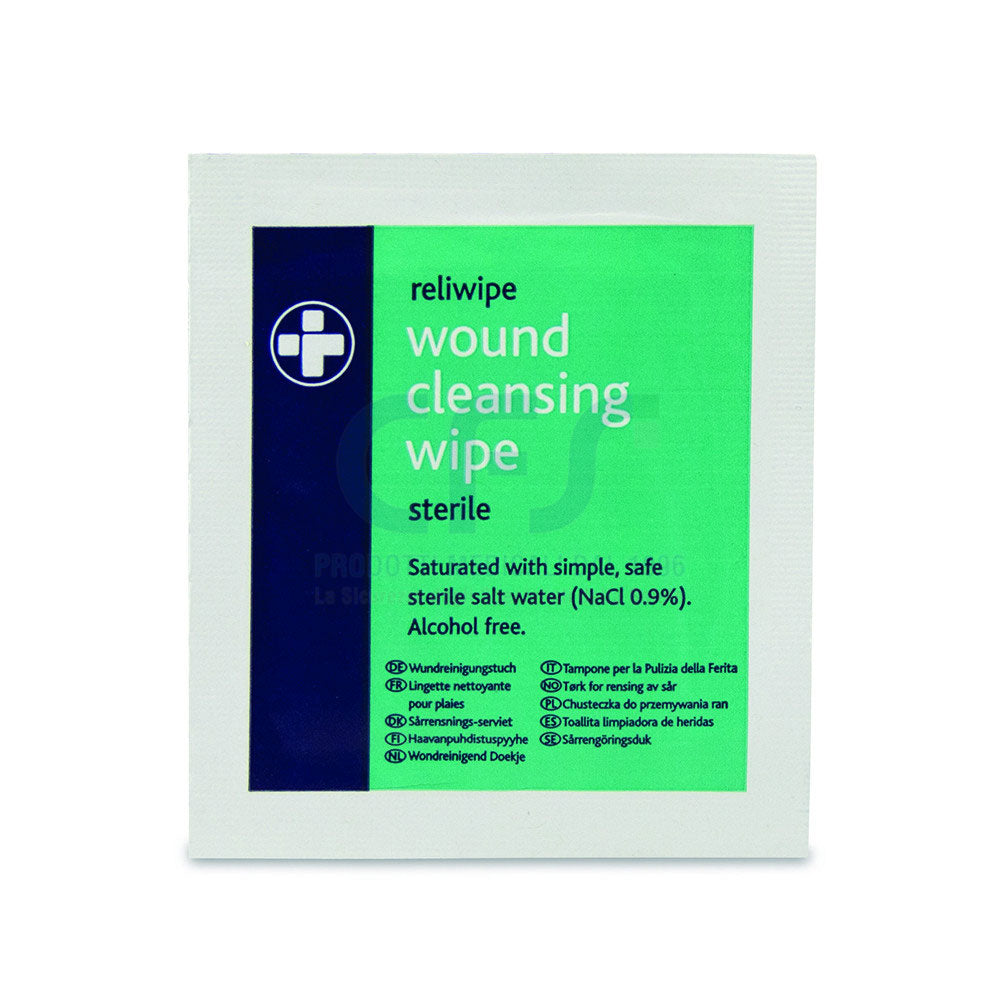 Reliwipe salviette umidificate detergenti saline sterili (conf. 100 pz)