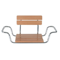Sedile da vasca in legno con schienale ONDA RS922
