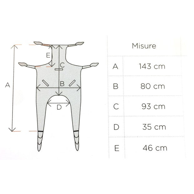Imbracatura standard con poggiatesta RP881 per sollevamalati