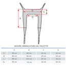 Imbracatura da toilette IM140 per sollevamalati - in rete senza poggiatesta