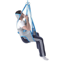 Imbracatura da toilette IM141 per sollevamalati - in rete con poggiatesta