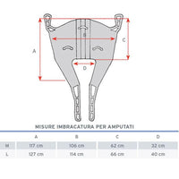 Imbracatura per amputati IM150 per sollevamalati -  in tela senza poggiatesta