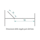 Letto da degenza HORUS A5112 - 1 snodo/2 sezioni